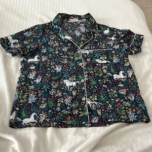 Anthropologie Print Fresh PJ Top